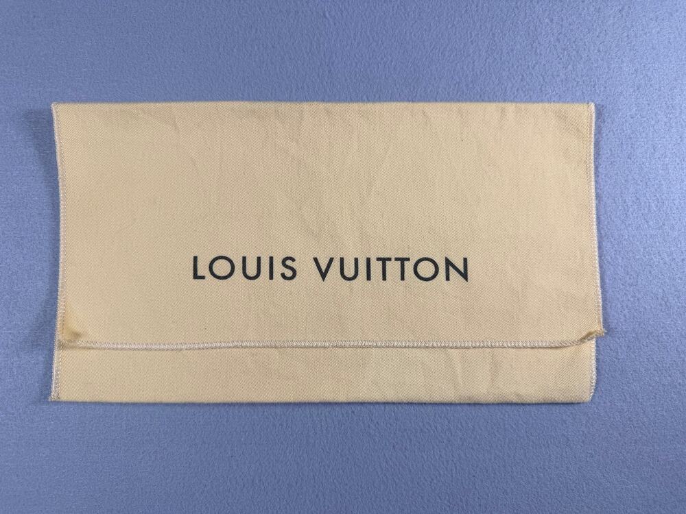 Louis Vuitton Envelope Flap Dust Bag Yellow Cotton 13” x 7” Wallet Sleeve
